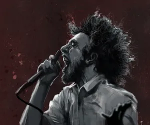 Passionate Rock Vocalist Artwork Wallpaper