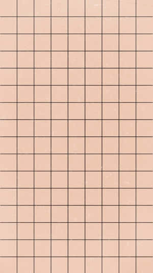 Pastel Aesthetic Grid Peach Color Wallpaper
