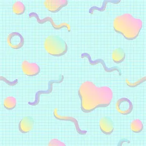 Pastel Aesthetic Grid Rainbow Shapes Wallpaper