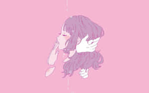 Pastel Angel Whisper Retro Anime Aesthetic Wallpaper