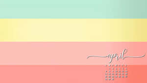 Pastel April Calendar Wallpaper Wallpaper