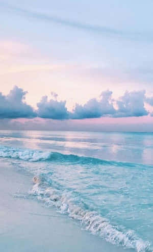 Pastel Beach Sunset Wallpaper