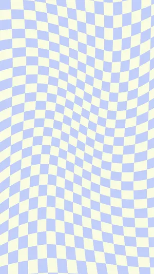 Pastel Blue Aesthetic Checkered Warped Wallpaper