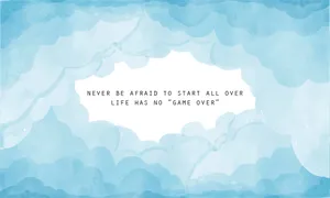 Pastel Blue Aesthetic Motivational Quote Wallpaper