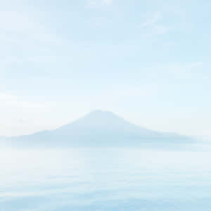 Pastel Blue Aesthetic Mount Fuji Wallpaper