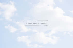 Pastel Blue Aesthetic Quote Clouds Wallpaper