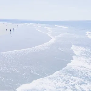 Pastel Blue Aesthetic Sea Horizon Wallpaper