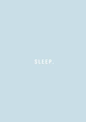 Pastel Blue Aesthetic Sleep Text Wallpaper