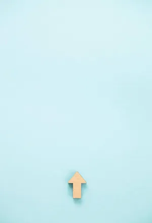 Pastel Blue Aesthetic Up Arrow Wallpaper