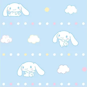 Pastel_ Blue_ Cinnamoroll_ Pattern Wallpaper
