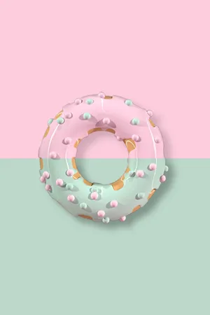 Pastel-colored Donut Wallpaper