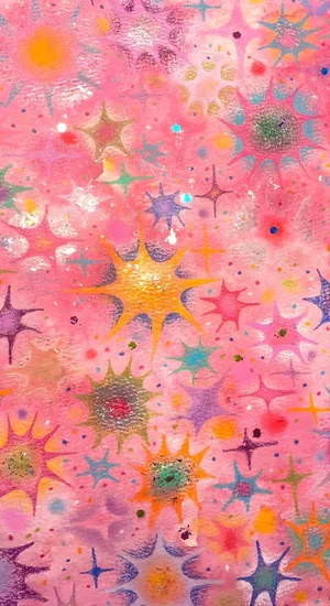 Pastel Cosmic Starburst Pattern Wallpaper