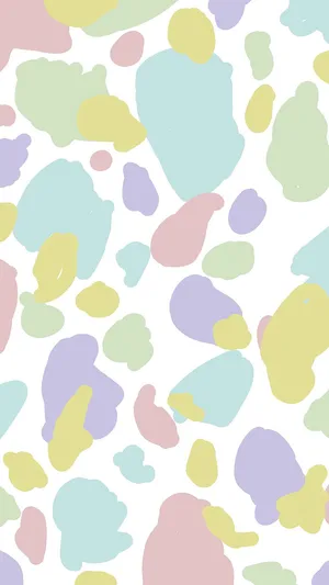 Pastel Cow Print Pattern Wallpaper
