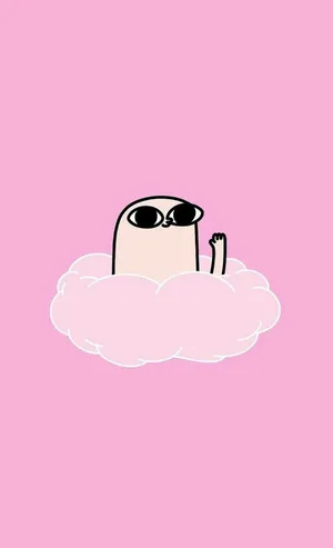 Pastel Cute Pink Creature Wallpaper
