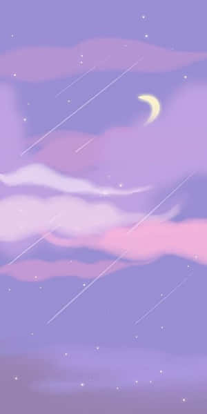 Pastel Cute Pink Purple Sky Digital Art Wallpaper
