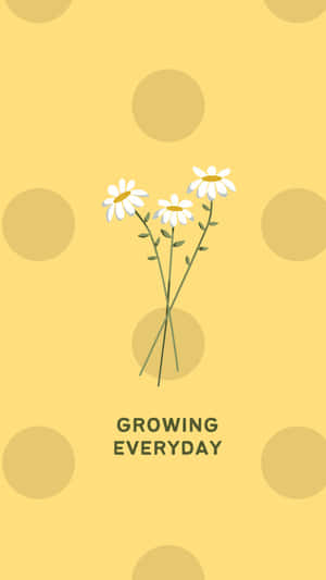 Pastel Daisy Growth Inspiration Wallpaper