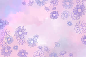 Pastel Daisy Pattern Aesthetic Background Wallpaper