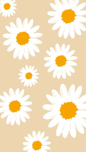 Pastel Daisy Pattern Aesthetic.jpg Wallpaper