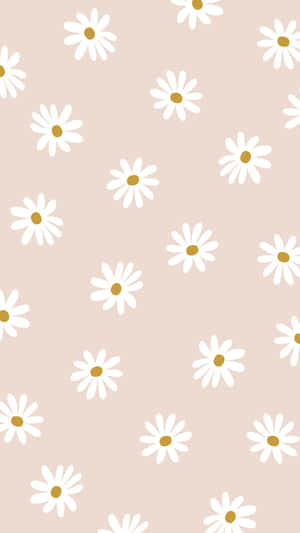 Pastel Daisy Pattern Background Wallpaper