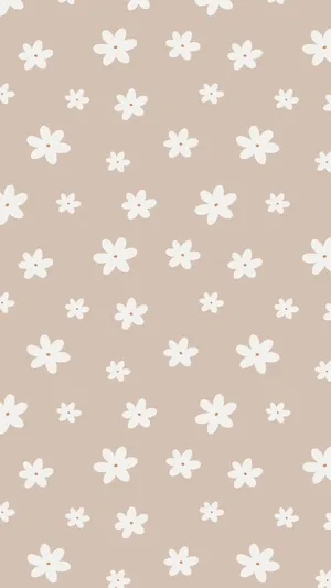 Pastel Daisy Pattern Background Wallpaper