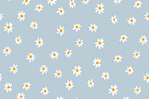 Pastel Daisy Pattern Background Wallpaper