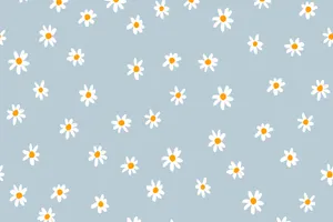 Pastel Daisy Pattern Background Wallpaper