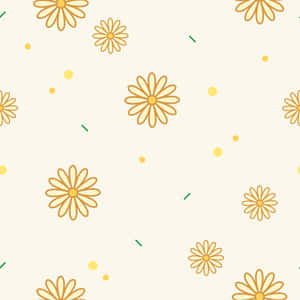 Pastel Daisy Pattern Background Wallpaper