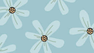 Pastel Daisy Pattern Wallpaper Wallpaper