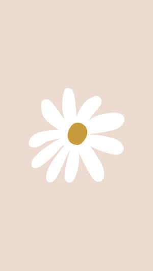 Pastel Daisy Simple Art Wallpaper