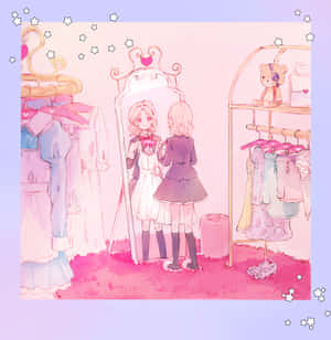 Pastel Dream Dressing Room Wallpaper