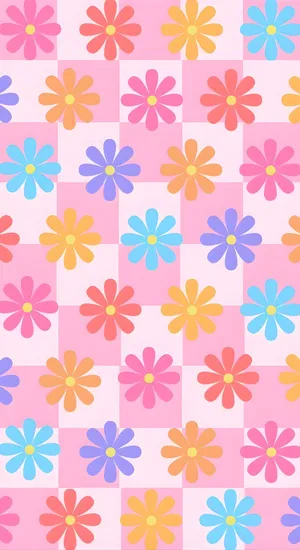 Pastel Floral Indie Pattern Wallpaper