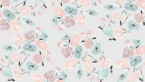 Pastel Floral Pattern Background Wallpaper