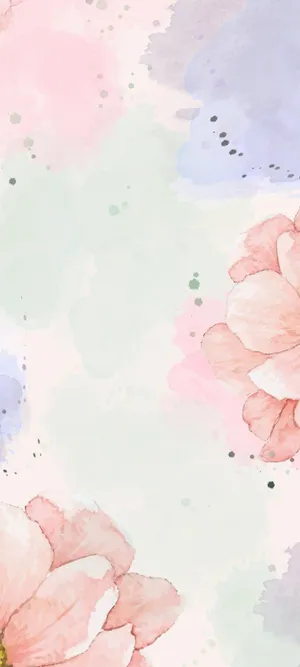Pastel Floral Watercolor Background Wallpaper