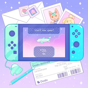 Pastel Gamer Girl Aestheticwith Handheld Console Wallpaper