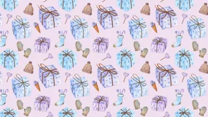 Pastel Gift Wrapping Pattern Wallpaper