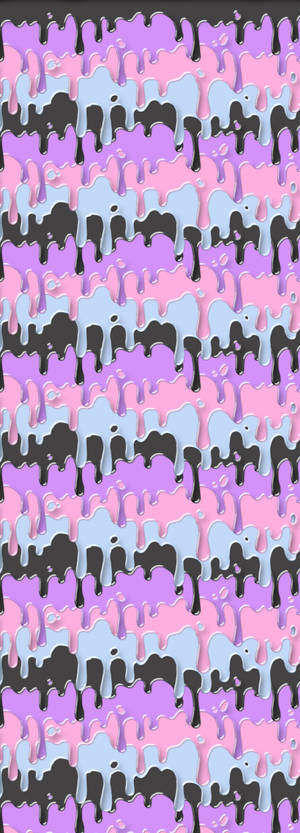 Pastel Goth Color Drip Wallpaper