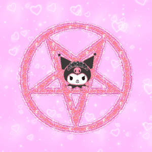 Pastel Goth Pentacle Kuromi Wallpaper