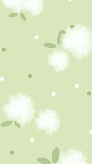 Pastel Green Floral Pattern_ Background Wallpaper