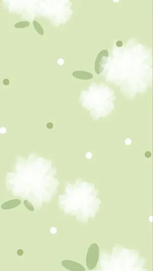 Pastel Green Floral Pattern_ Background Wallpaper