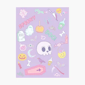 Pastel Halloween Collection Illustration Wallpaper