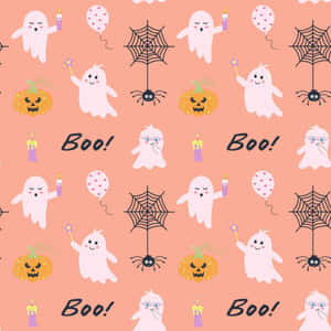 Pastel Halloween Pattern Wallpaper