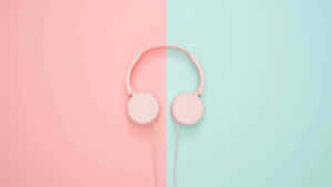 Pastel Headphones Divide Wallpaper