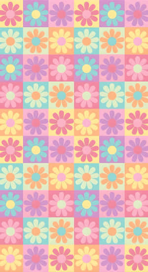 Pastel Indie Floral Pattern Wallpaper