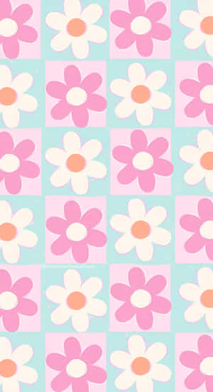 Pastel Indie Floral Pattern Wallpaper