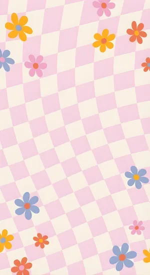 Pastel Indie Floral Pattern Wallpaper