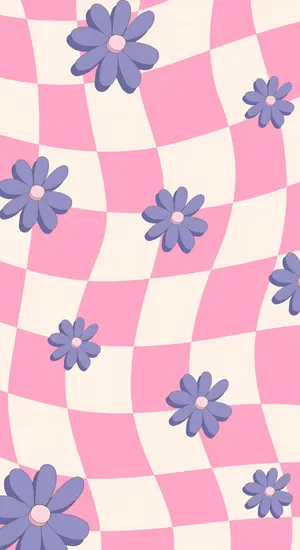 Pastel Indie Floral Pattern Wallpaper