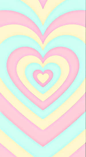 Pastel Indie Heart Pattern Wallpaper
