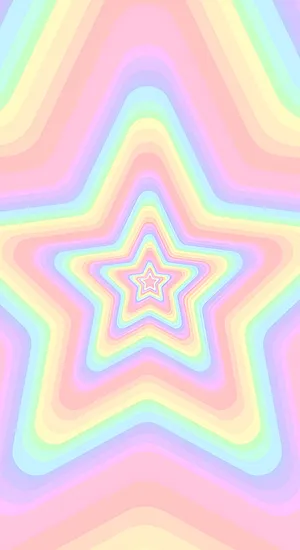 Pastel Indie Star Pattern Wallpaper
