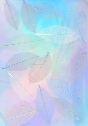 Pastel Ipad Iridescent Leaves Wallpaper