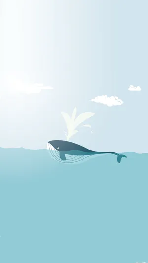 Pastel Iphone Blue Whale Art Wallpaper